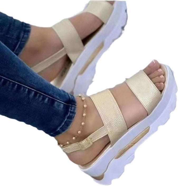 Dame platform-sandaler med brede justerbare remme og skridsikre såler Stilla