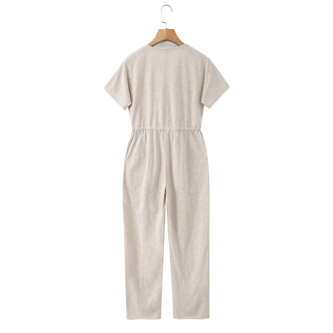 Dame jumpsuit med taljejustering og praktiske lommer Skovae
