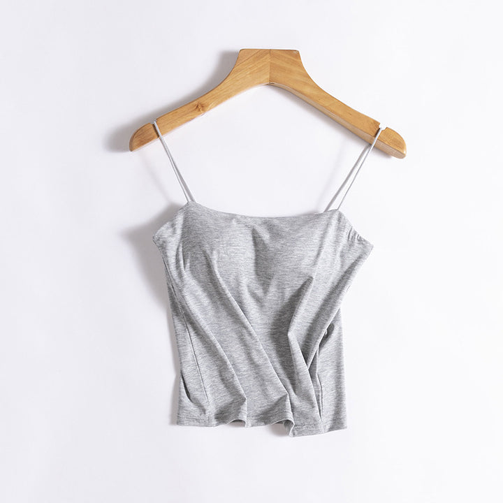 Fru Justerbare Remme Crop Camisole Stilla