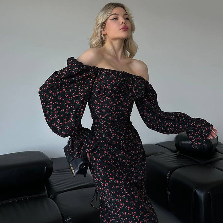 Dame Floral Maxi Kjole Stilla