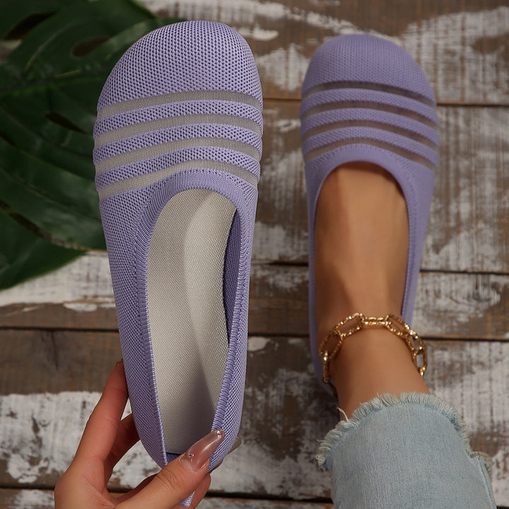Dame Slip-On Ballerinas med elastisk overmateriale og komfortabelt fodseng Stilla