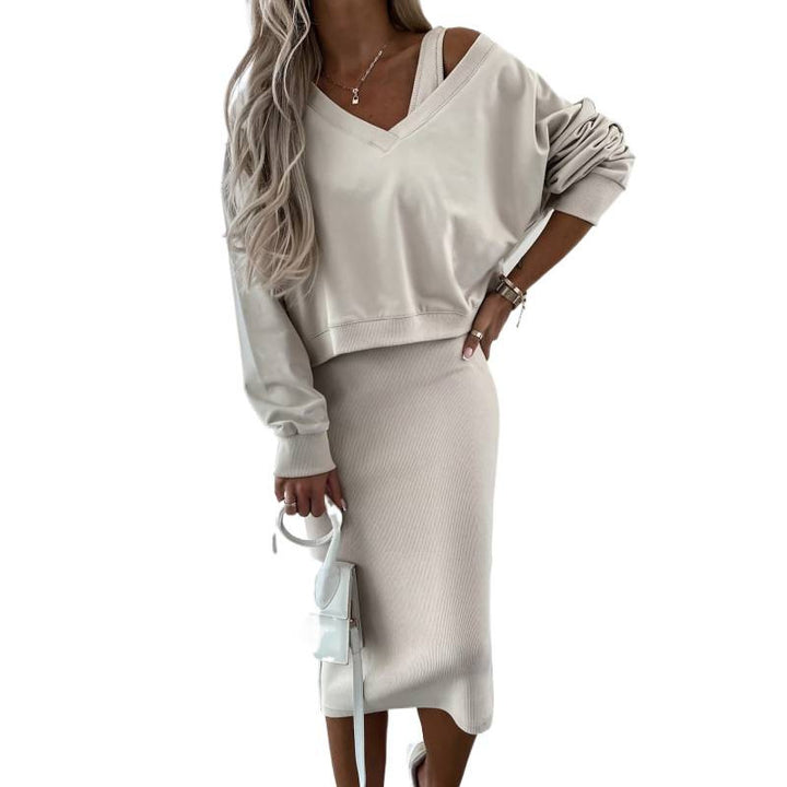 Dame kortærmet jumpsuit med flæse detaljer og bindebælte Skovae