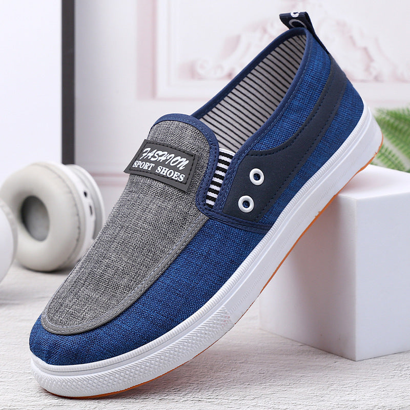 Dame Casual Slip-On Sneakers med struktureret stof og fleksibel komfort Stilla