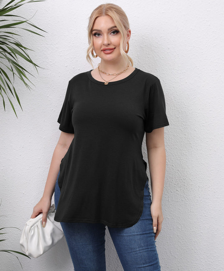 Damer afslappet T-shirt med sidelommer Skovae
