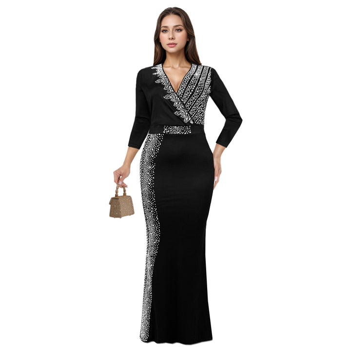 Dame Elegant Maxi-kjole med diskret strassdesign og elegant snit Stilla