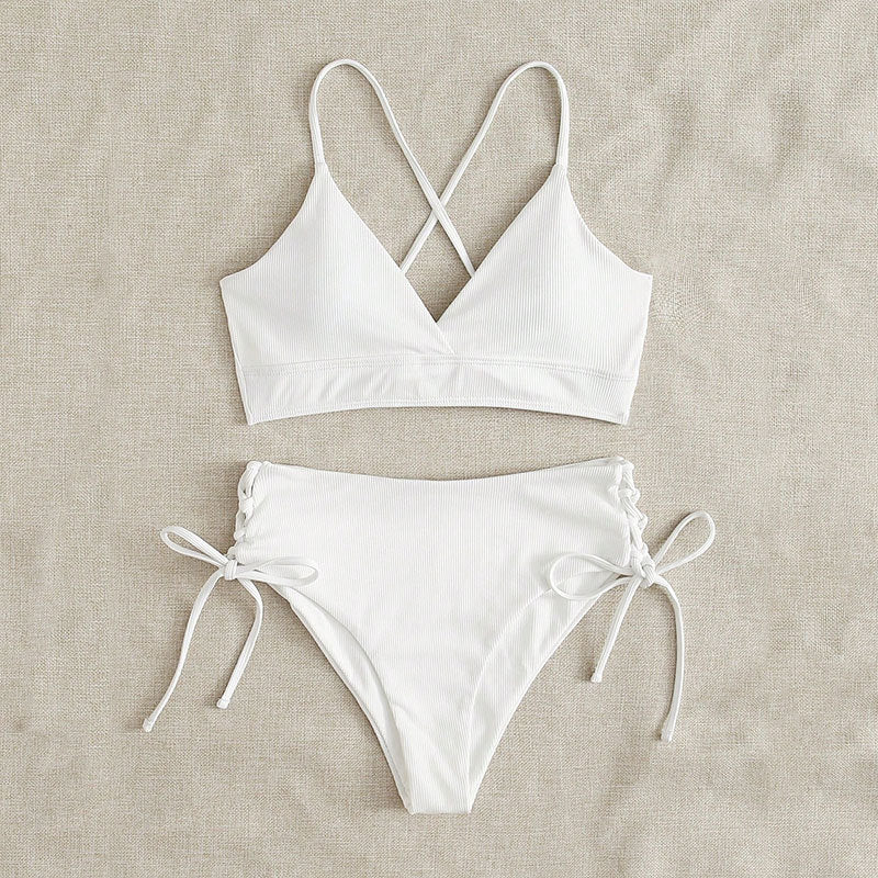 Dame bikini-sæt med raffineret snøre-detail Skovae