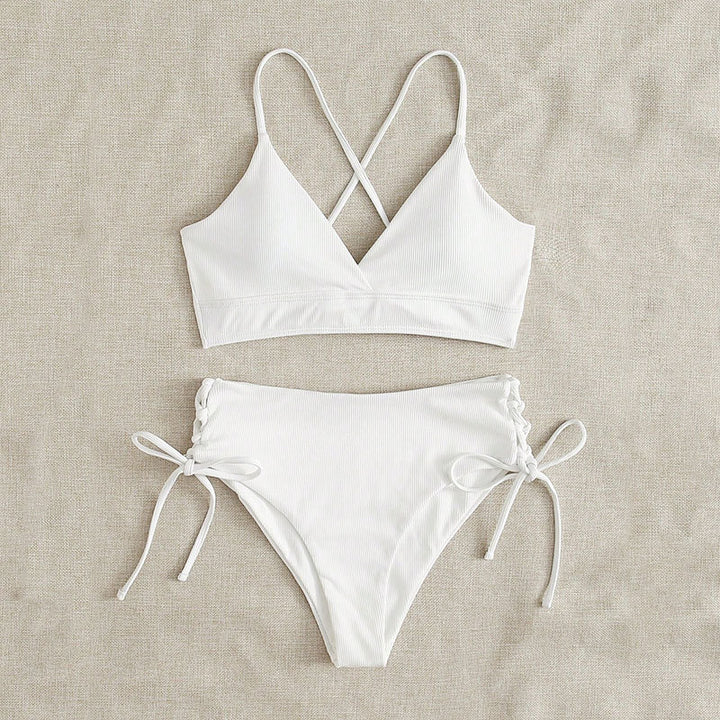 Dame bikini-sæt med raffineret snøre-detail Skovae