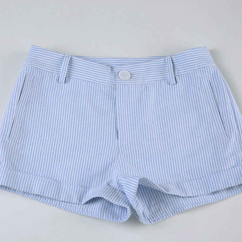 Dame sove shorts med elastisk bund og dekorativ snor Skovae
