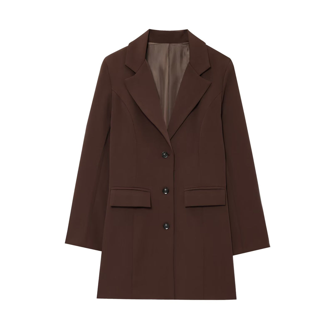 Dame skåret blazer med store lommer Stilla