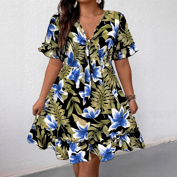 Dame sommerkjole med blomstret design Stilla