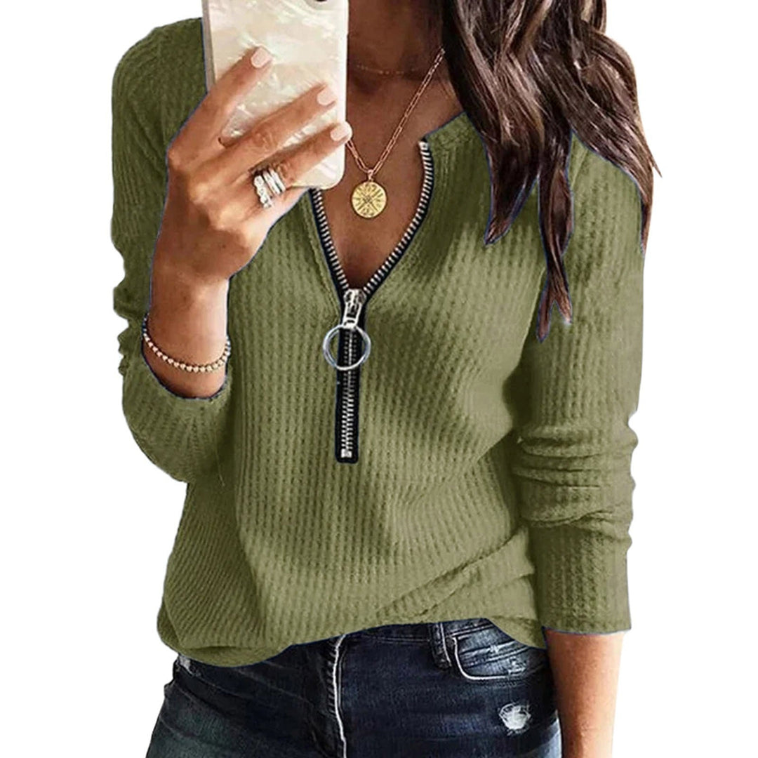 Skovae | Vaffel Strik Zip Top