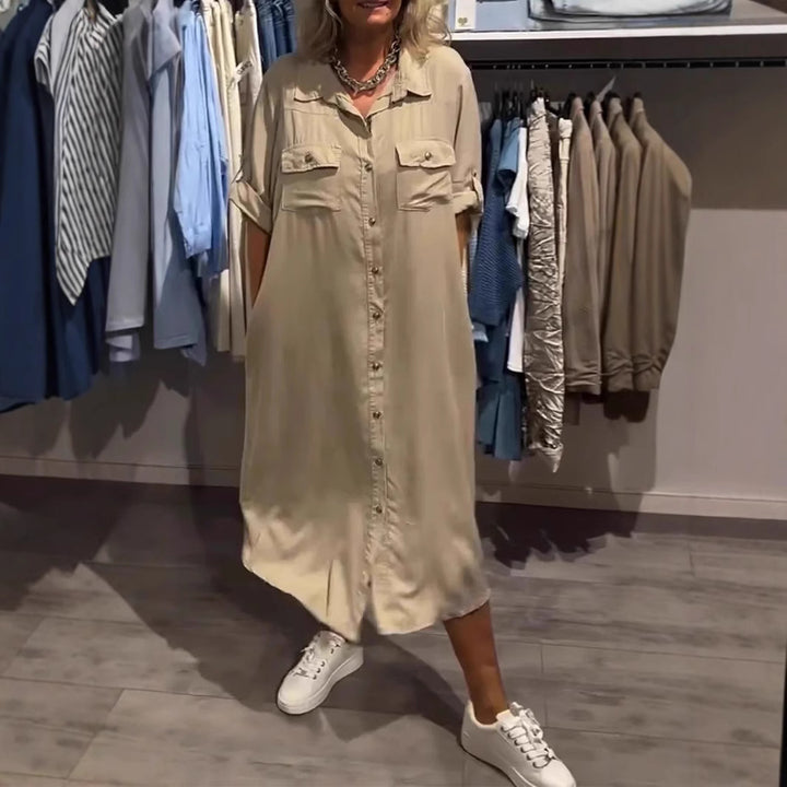 Dame Jeans-Skjorte Kjole med praktiske lommer og moderigtig snit Stilla