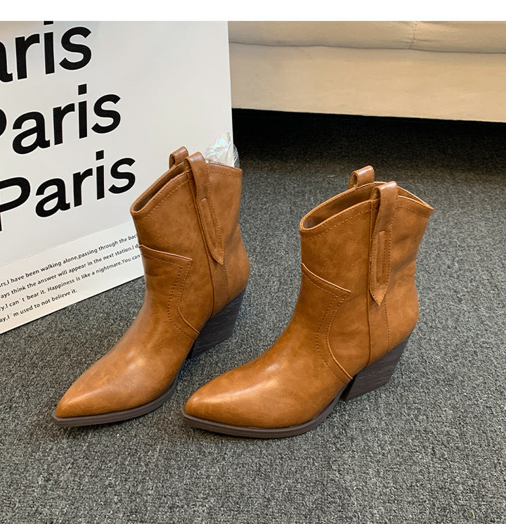 Dame mode Ankle Boots i elegant look med spids tå område Stilla