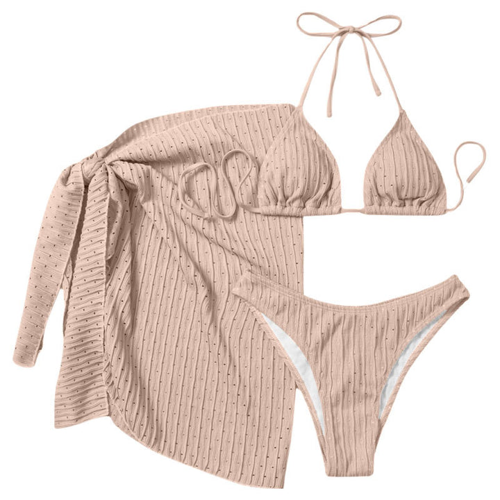 Dame Bikini-sæt med elegant indpakningshåndklæde Skovae