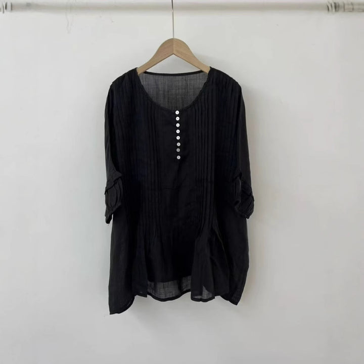 Femme Afslappet pasform Faldet knapbluse Stilla