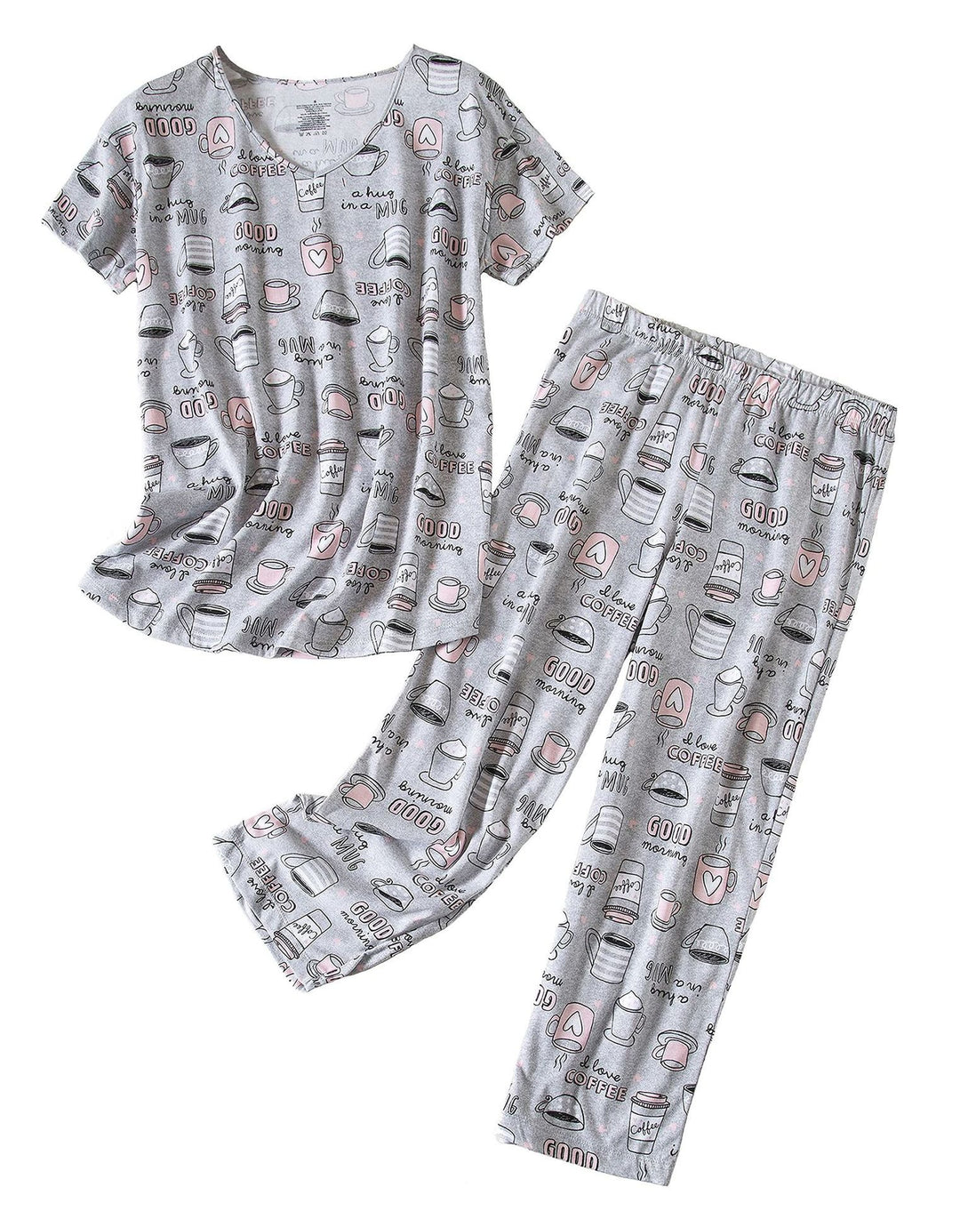 Damer Fun Grafik Pyjamas Sæt Stilla
