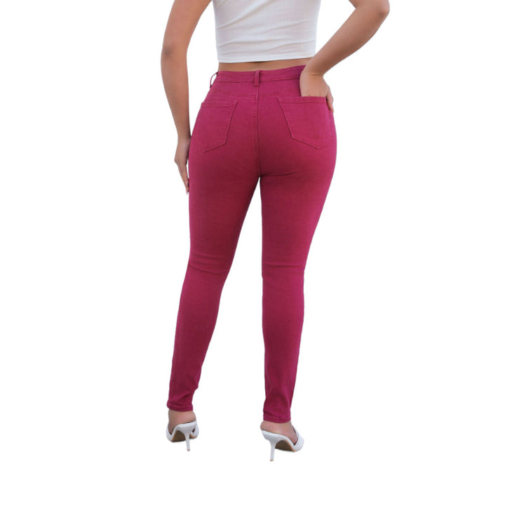 Dame Højskårne Skinny Jeans med tætsiddende snit og komfort-stretch Stilla