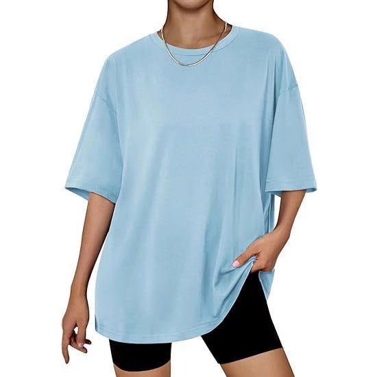 Dame Oversized Struktur T-Shirt Stilla