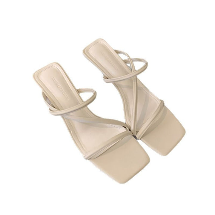 Dame Mules med elegant metallic-remdesign og moderigtig blokhæl Stilla