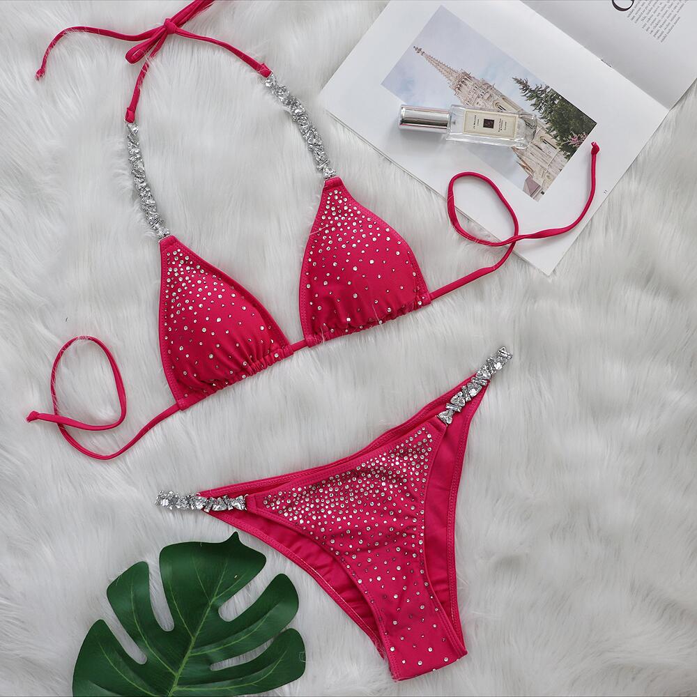 Dame-bikini-sæt med strass-accenter Stilla