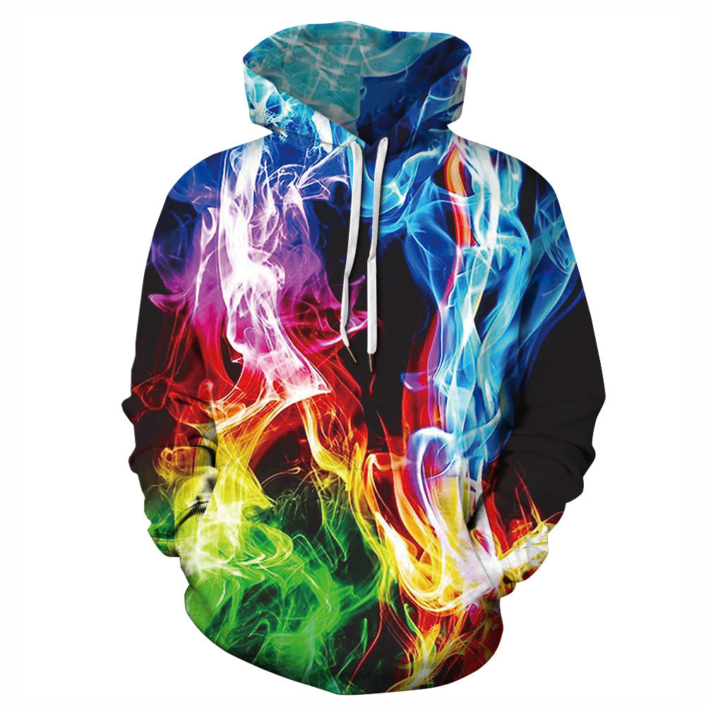 Dame Hoodie med detaljeret løveillustration Stilla