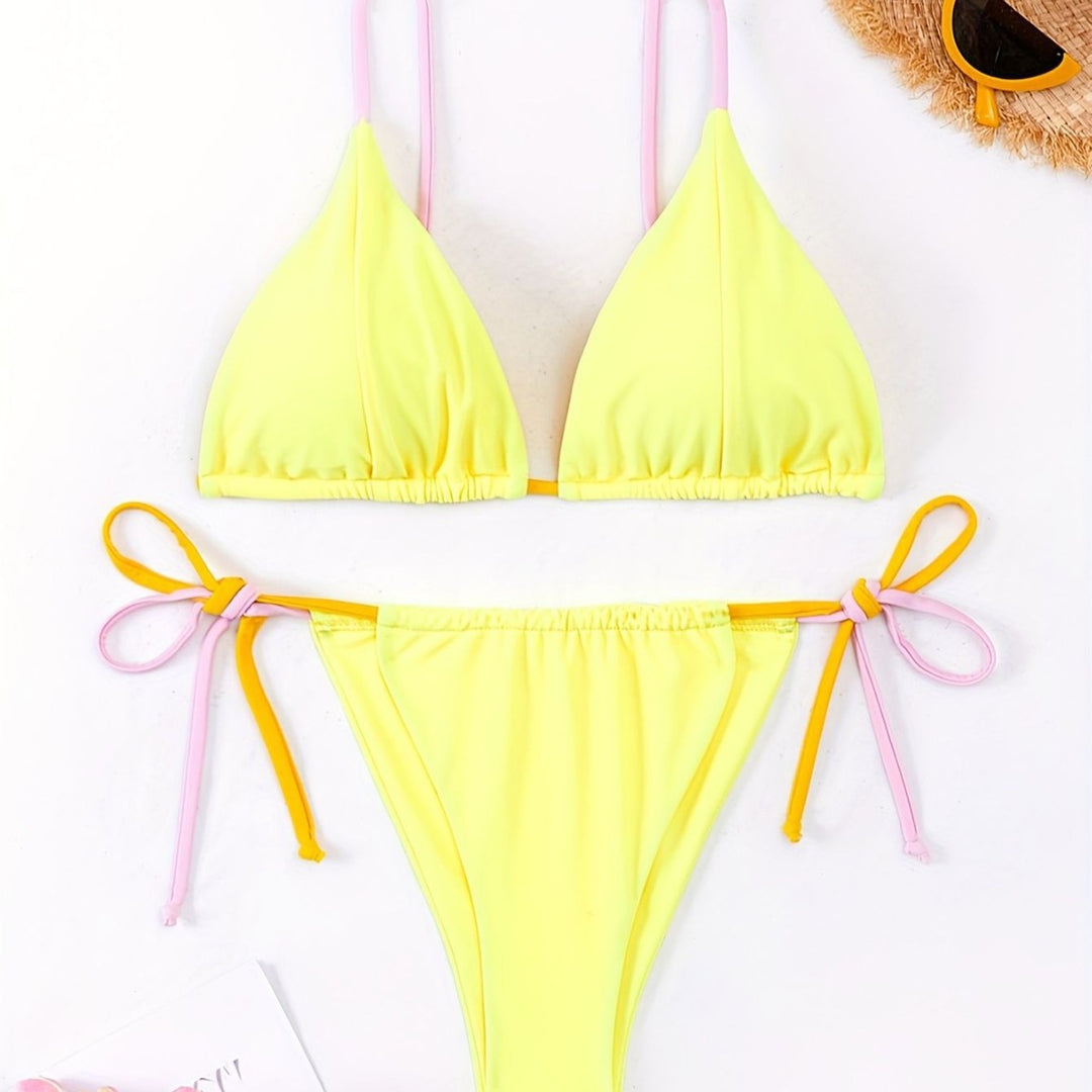Dame Bikini-sæt med justerbare bånd og livsglad design Stilla