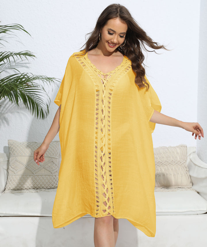 Dame Gitterdetalje Strand Kaftan Stilla