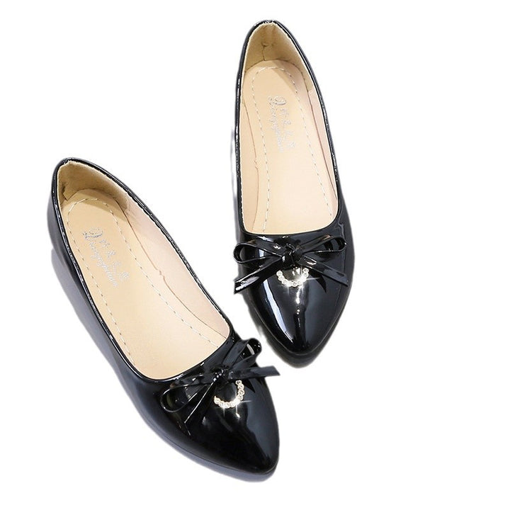 Dame Ballerinas med elegant sløjfe-design og skinnende accent Stilla