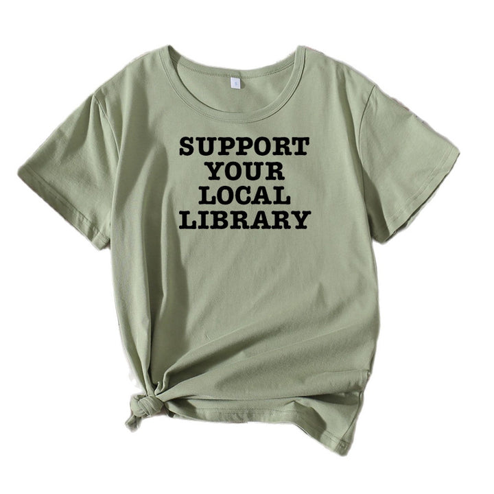 Dame Fritid Litterær Støtte T-Shirt Stilla
