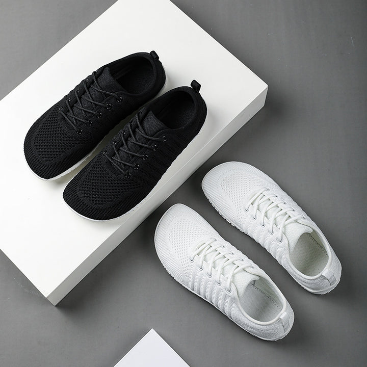 Unisex nan åndbar strik-sneaker med hukommelsesskumsindlæg og fleksibel gummi-sål Skovae