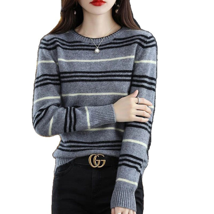 Frække moderne og komfortable stribede sweater Stilla