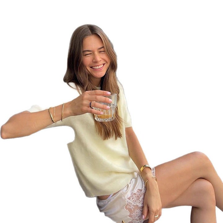 Dame satin shorts med blomster spids detaljer Stilla