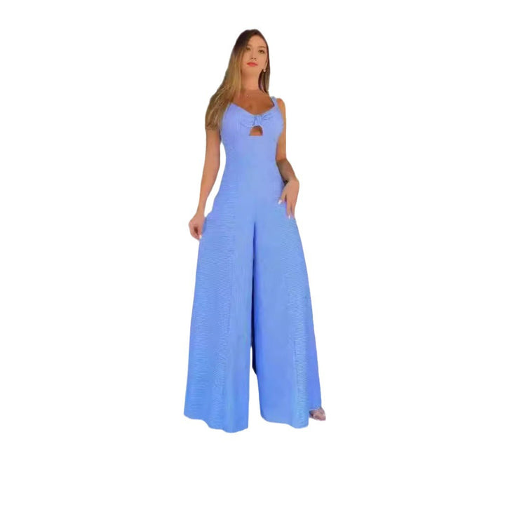 Dame Elegant Jumpsuit med aftagelige stropper og stilfuld slids Stilla