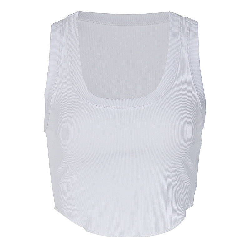 Dame Sporty Crop-Top med iøjnefaldende ribdesign Stilla