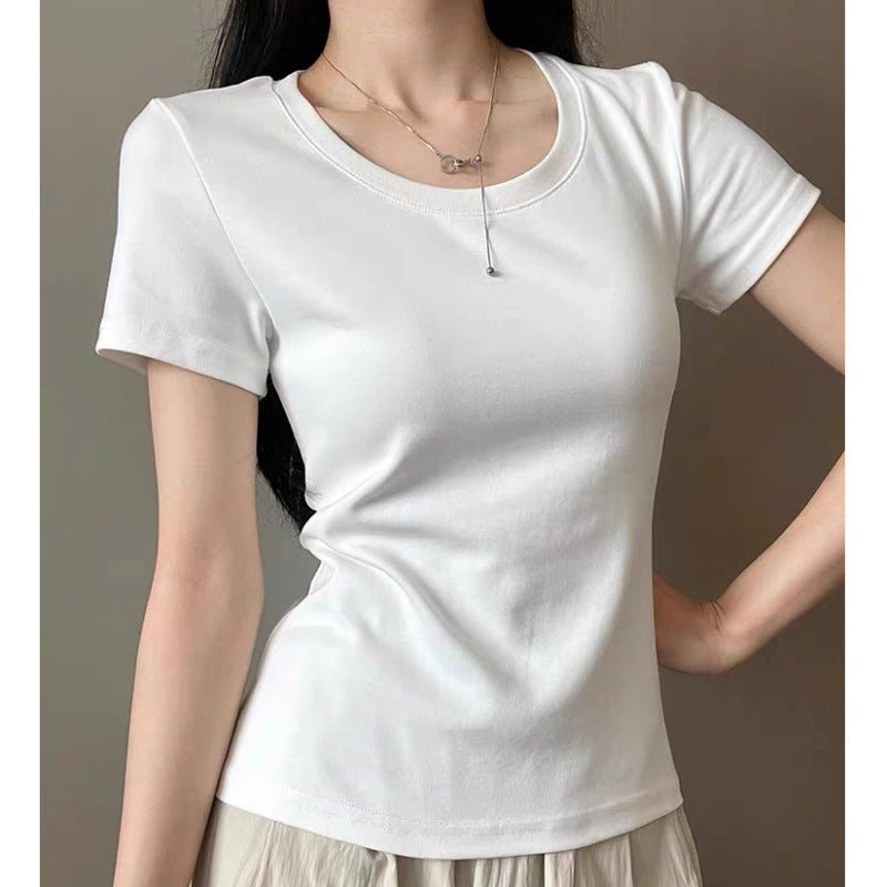 Femme Kortærmet Basic T-Shirt Stilla