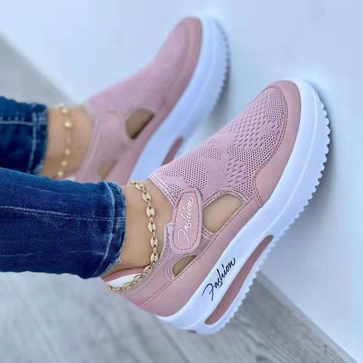 Dame Sporty Slip-On Sneakers med åndbart netmateriale og skridsikker sål Stilla