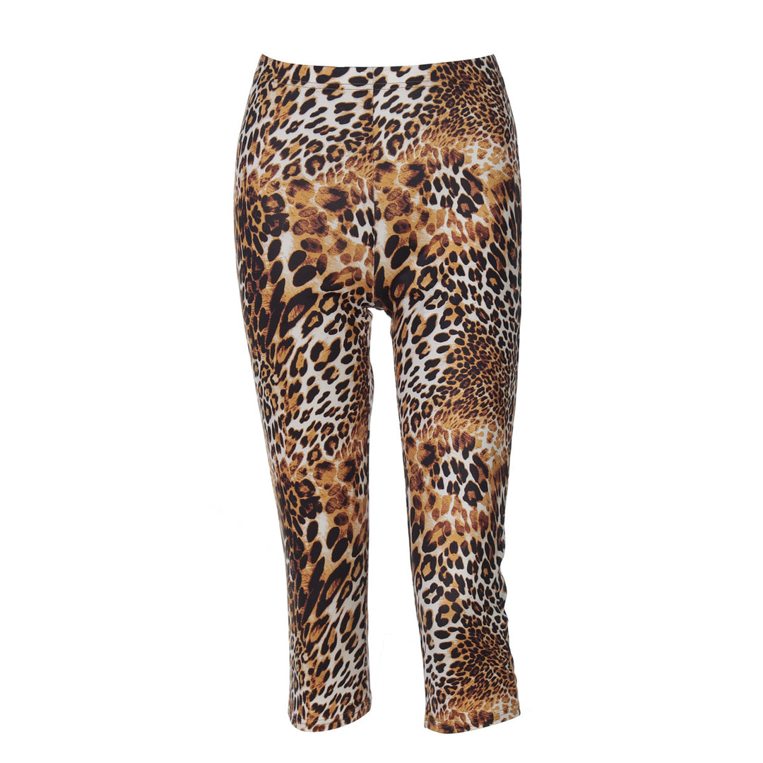 Dame leggings i trendy leo-mønster med behagelig stretch Skovae