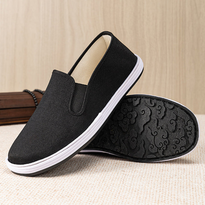 Dames Slip-On Canvas Fritids sko med polstret indersål Stilla