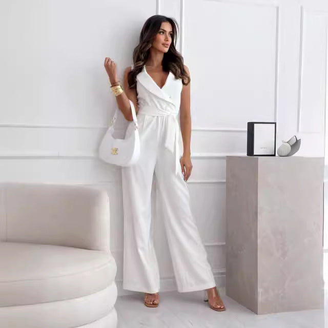 Kvinder elegant bred ben jumpsuit Stilla