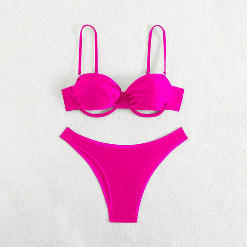 Dame triangel-bikini med elegant push-up-top Skovae