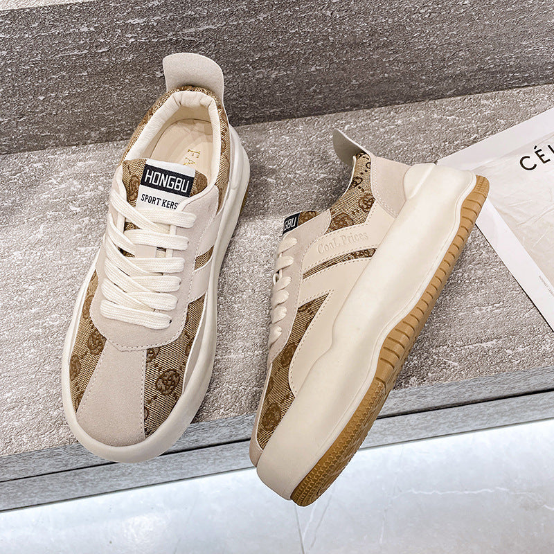Dame Komfortable Sneakers med tyk plateau og åndbart overmateriale Stilla