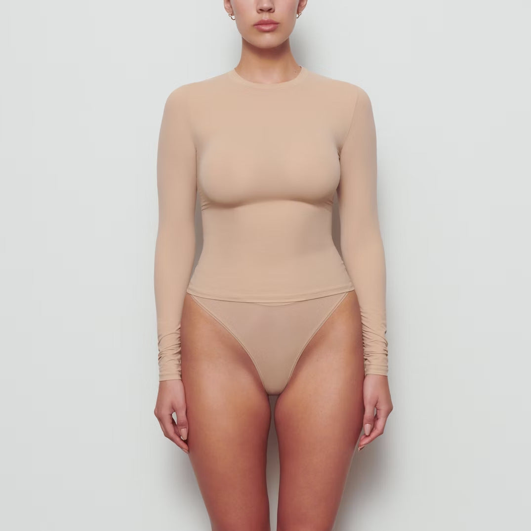 Dame Lange ærmer Stretch Bodysuit Stilla