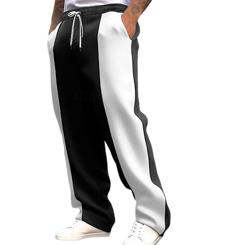 Herrer Sporty joggingbukser med attraktive kontraststriber og elastisk linning Stilla