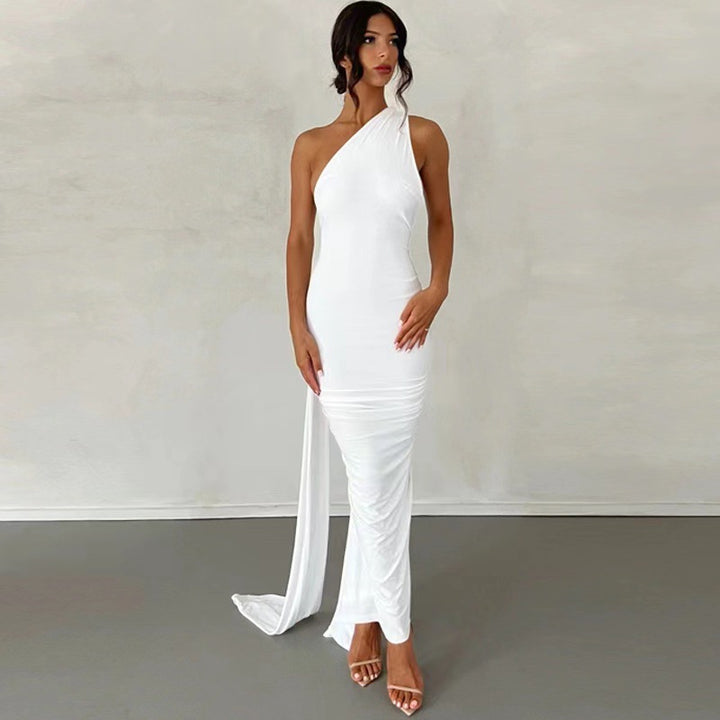 Damer Elegant Wrap Kjole med Asymmetrisk Søm og Figur-Omfavnende Snit Skovae