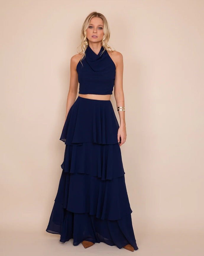 Femme To-Dele Chiffon Maxi Kjole Stilla