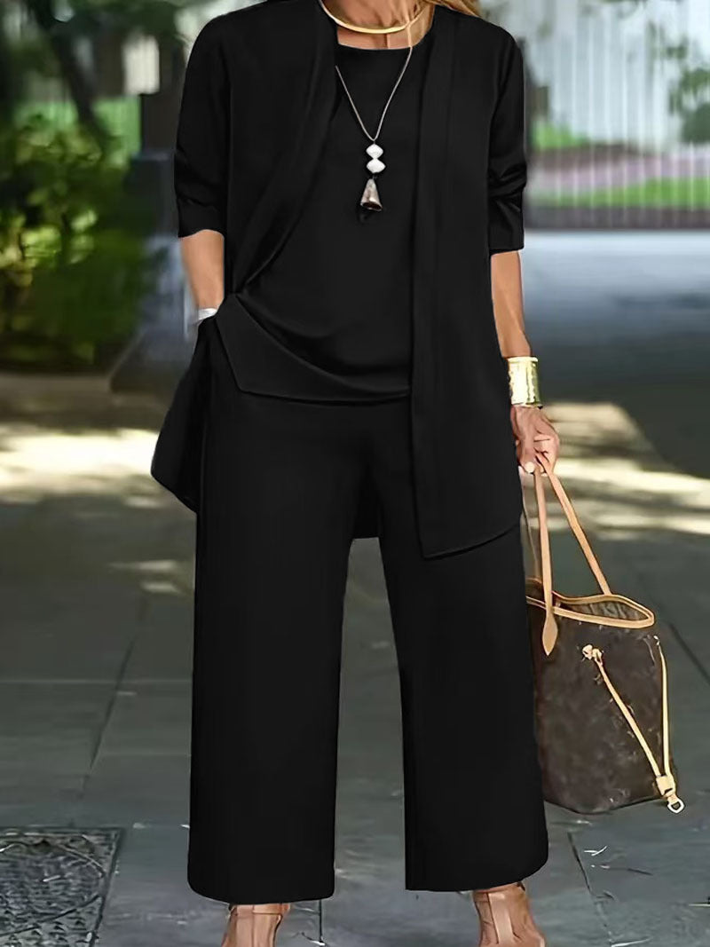 Dame trendy to-delt sæt med løs pasform og moderne blazer Stilla