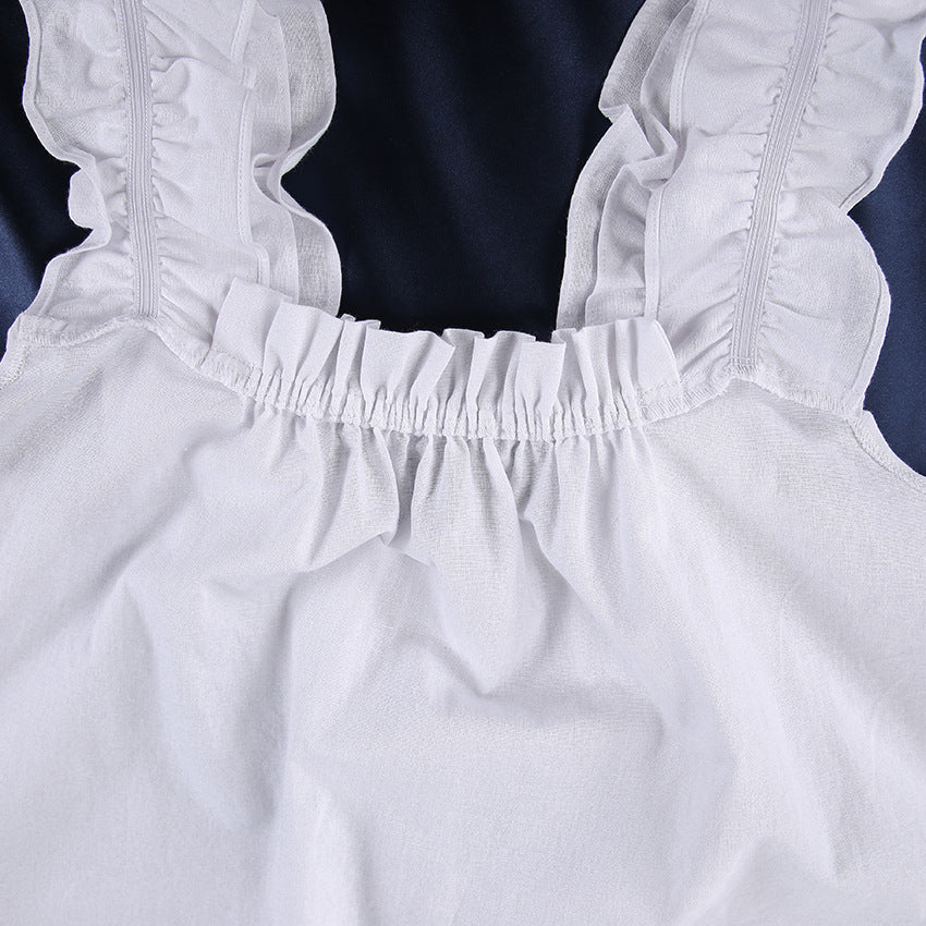 Dame luftig Off-Shoulder Kjole med Rüschendetails Stilla