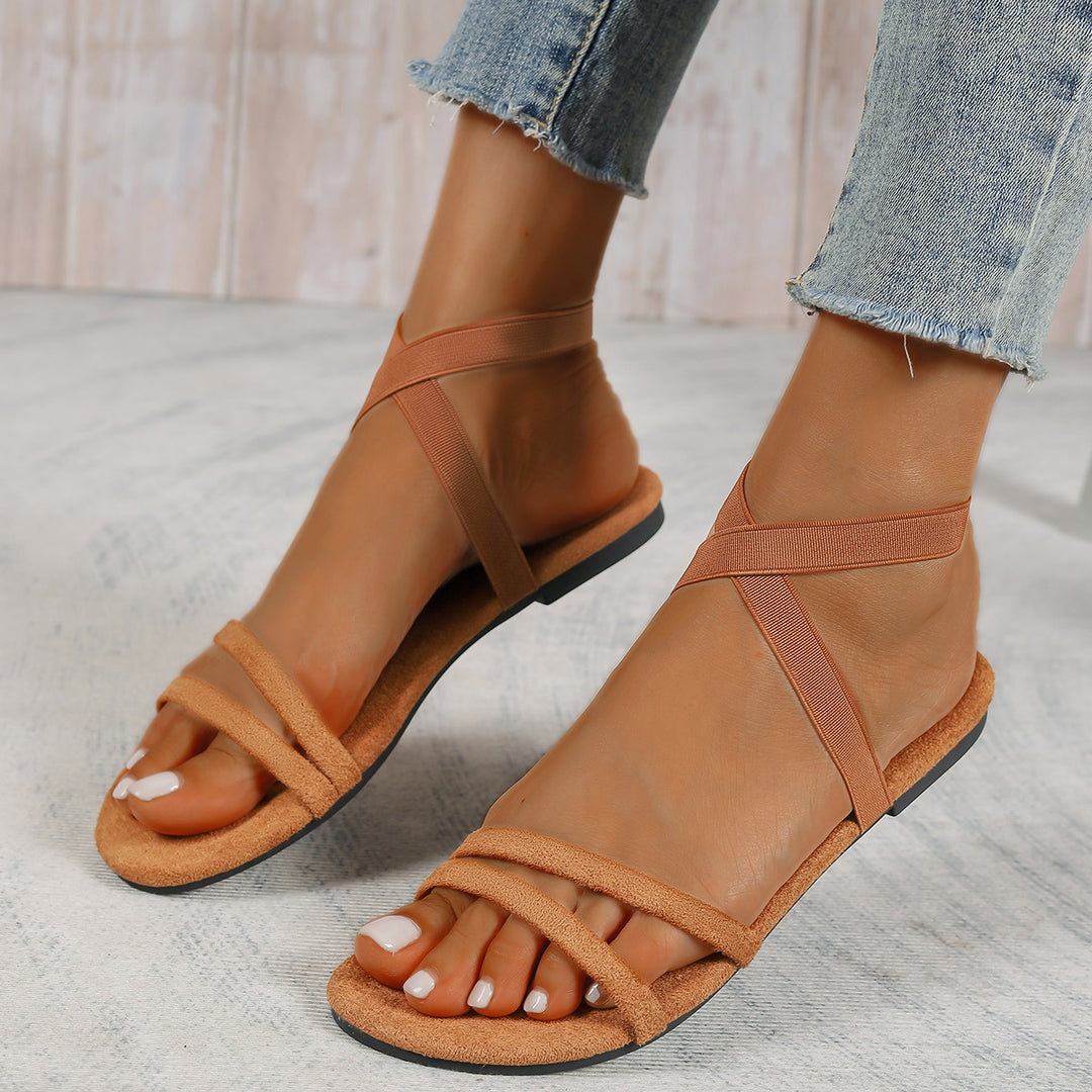 Dame strand sandaler med komfortabel remdesign og fleksibel fodseng Stilla