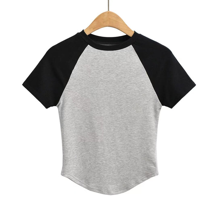 Dame Raglan-T-shirt med farveafstemte ærmer og kvalitetskomfortstof Stilla