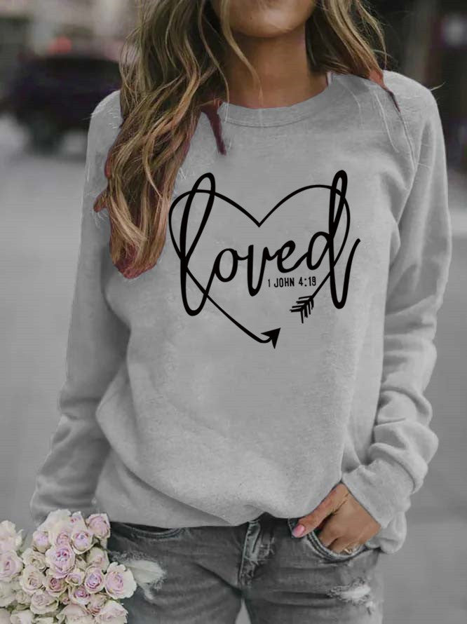 Dame sweatshirt med inspirerende lettering og trendy design Skovae